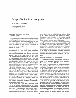 Design of fault-tolerant computers
