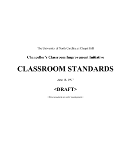 Chancellor`s Classroom Improvement Initiative
