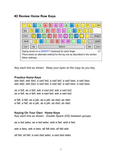 #2 Review Home Row Keys