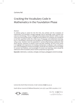 Print this article - South African Journal of Childhood Education