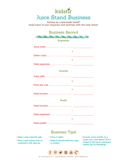 Juice Stand Business