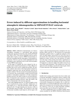 Errors induced by different approximations in handling horizontal
