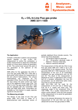 O2 + COe In-Line Flue gas probe AMS 3211-1500