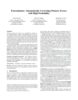 Exterminator: Automatically Correcting Memory Errors with High