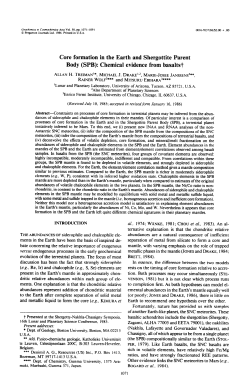 Core formation Body (SPB): in the Earth and Shergottite Parent