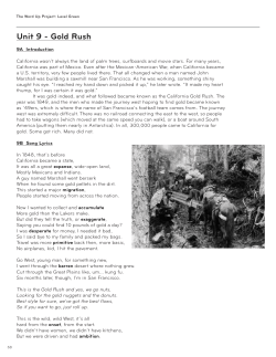 Unit 9 - Gold Rush - Polk School District