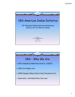 CRS American Indian Initiative CRS &ndash; Who We Are