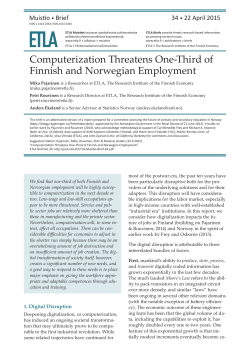 Computerization Threatens One-Third of Finnish and