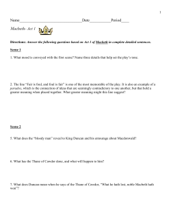 Macbeth Act 1 HW