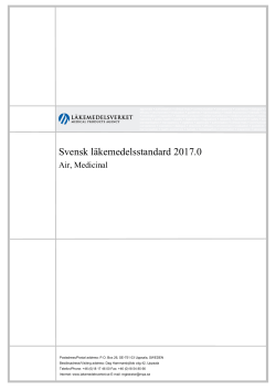 Air, Medicinal - L&auml;kemedelsverket