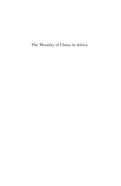 The Morality of China in Africa