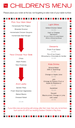 Childrens Menu
