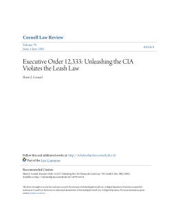 Unleashing the CIA Violates the Leash Law