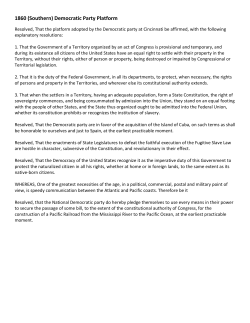 1860 (Southern) Democratic Party Platform