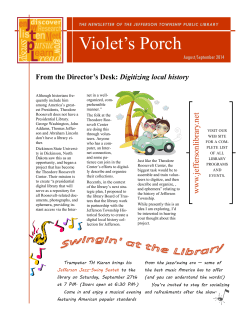 August 2014 - Jefferson Township Public Library