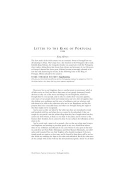 Letter to the King of Portugal