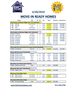 BIC Homes Move-in Ready Homes 06-30