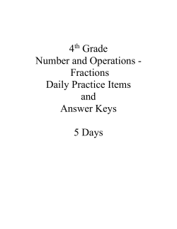 Number and Operations - Fractions Practice Items