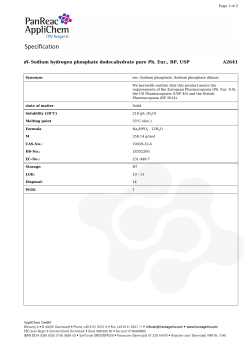 di- Sodium hydrogen phosphate dodecahydrate pure Ph. Eur., BP