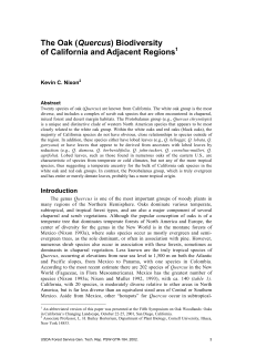 The Oak (Quercus) Biodiversity of California and
