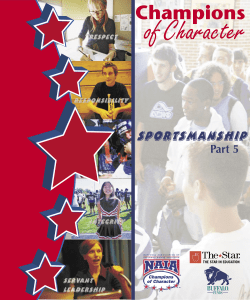 Sportsmanship - Champions of Character