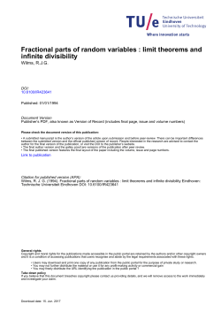 Fractional parts of random variables : limit theorems and infinite