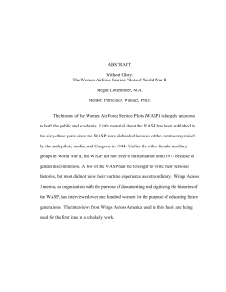 ABSTRACT Without Glory: The Women Airforce Service Pilots of