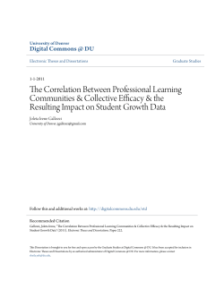 The Correlation Between Professional Learning Communities