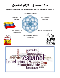Espa&ntilde;ol AP ~ Examen 2016