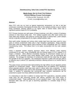 Debottlenecking Delta Coke Limited FCC Operations Martin Evans