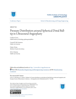 Pressure Distribution around Spherical Distal Ball-tip