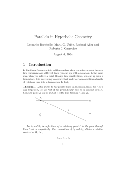 Parallels in Hyperbolic Geometry