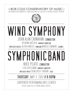 JOHN ALAN CARNAHAN,CONDUCTOR NIKK PILATO,CONDUCTOR