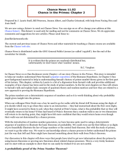 Chance News 11.02 Chance in the Primes: Chapter 2