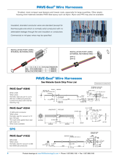 PAVE-Seal&reg; Wire Harnesses