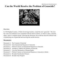 Can the World Resolve the Problem of Genocide?