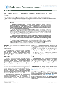 Endothelial Denudation of Isolated Human Internal Mammary