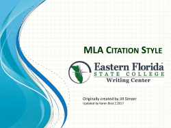 MLA CITATION STYLE