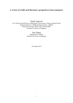 A review of credit card literature: perspectives from consumers