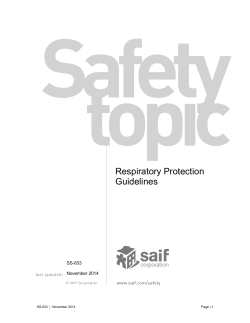 Safety and health guide | Respiratory protection