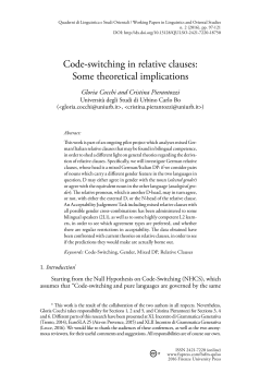 Code-switching in relative clauses: Some theoretical implications