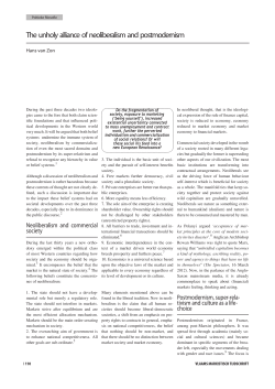 The unholy alliance of neoliberalism and postmodernism