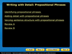 prepositional phrases.