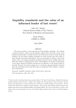 Liquidity standards and the value of an informed lender of