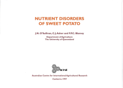 nutrient disorders of sweet potato - UQ eSpace