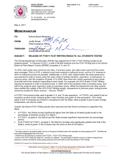 memorandum - The School District of Palm Beach County