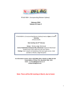 Feb 2016 - PFLAG Australia