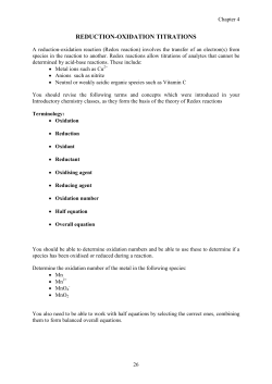 reduction-oxidation titrations