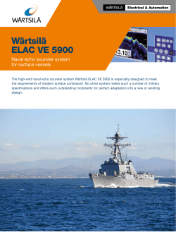 Naval echo sounder system for surface vessels