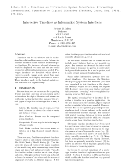 Interactive Timelines as Information System